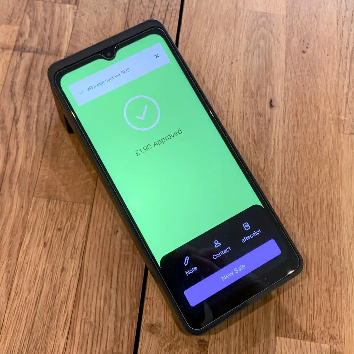 Zeller T2 can be set up to include different post-sale options After-sale options on Terminal 2 include notes, attaching a customer and sending a receipt