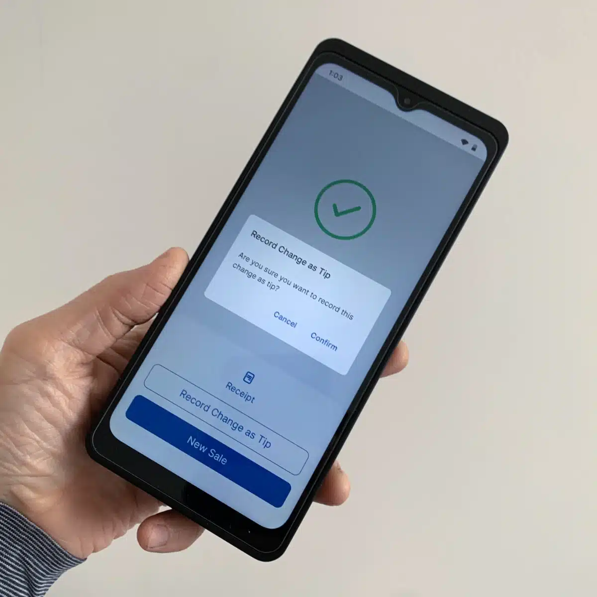 A unique feature: Zeller Terminal can record change as tips Zeller Terminal can record cash change as tips