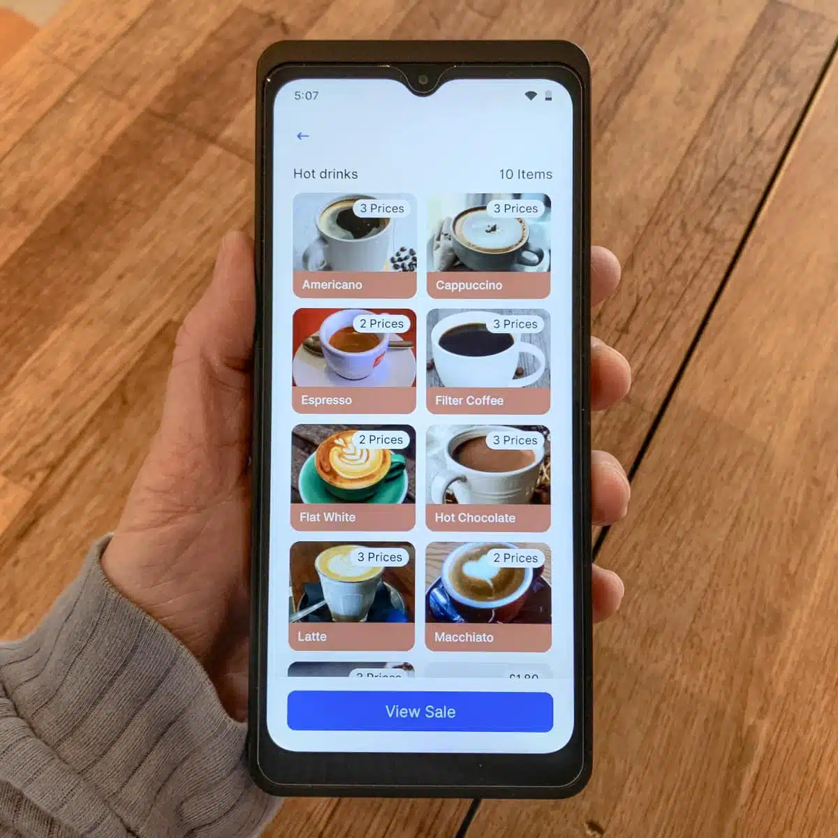Zeller Terminal 2 can be set up with a simple product menu for cafes and other business types Zeller Terminal 2 with our cafe menu in POS Lite mode