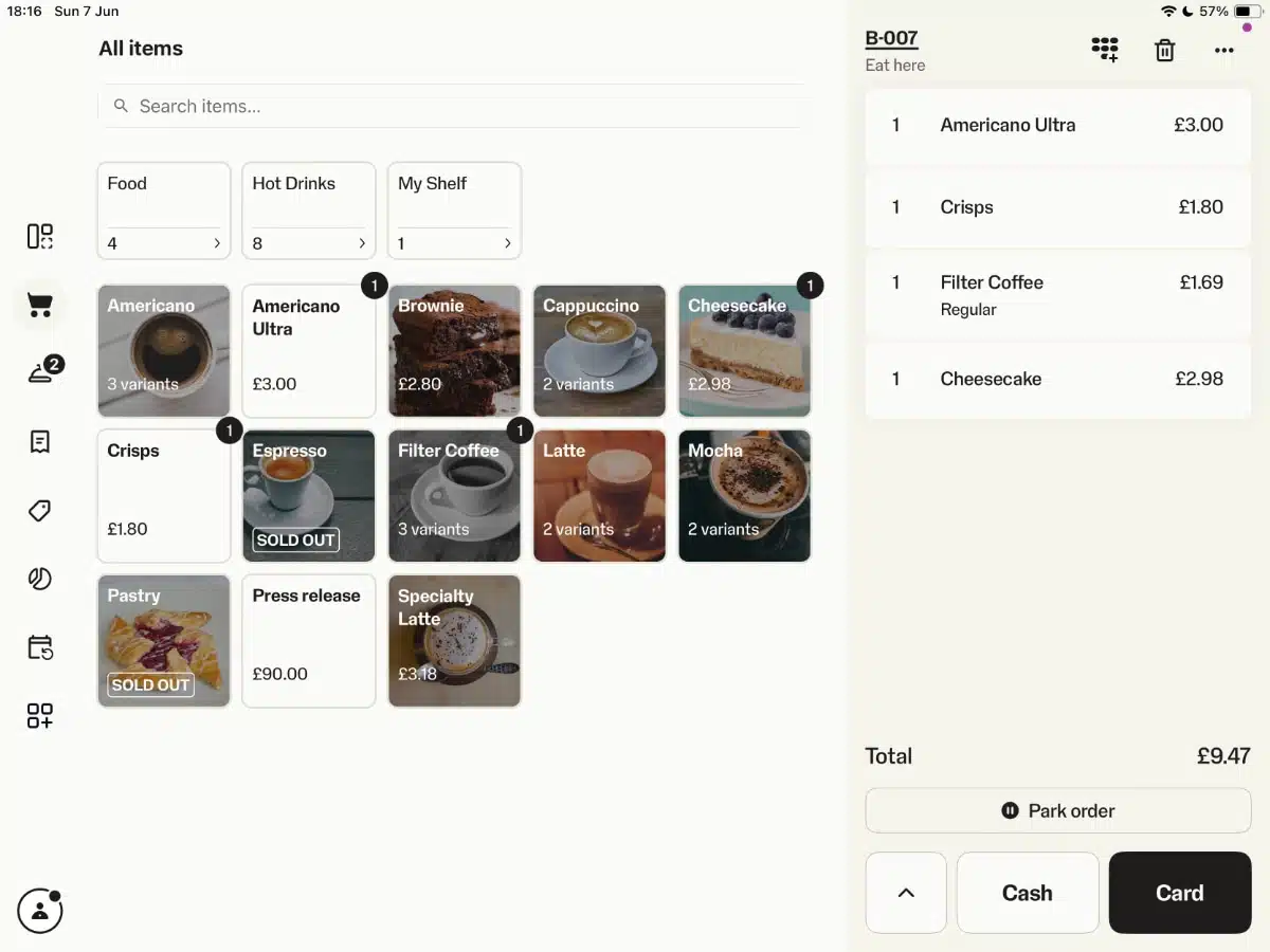 SumUp Business POS app for iPad SumUp Business iPad app has a neat checkout interface