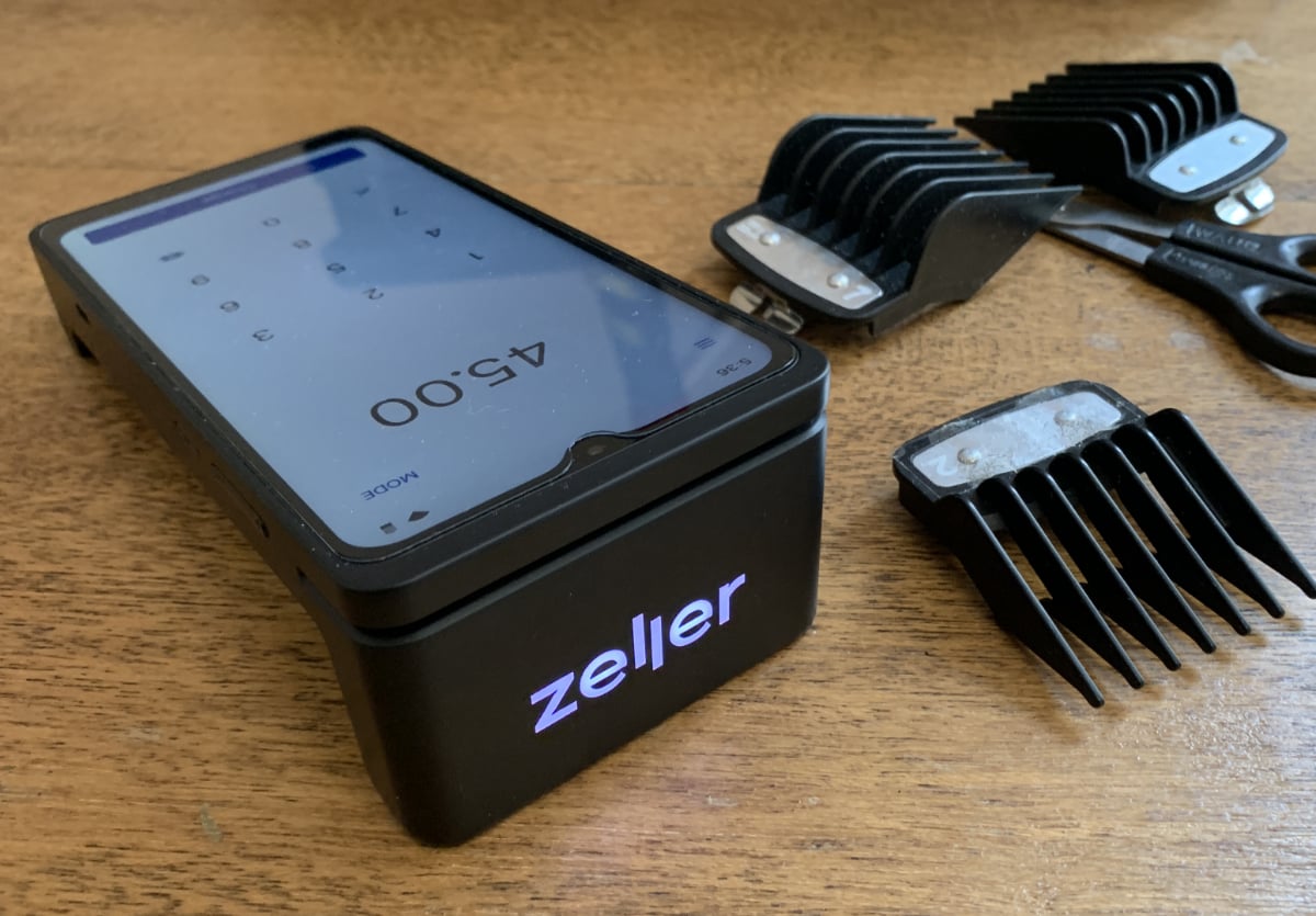 Zeller EFTPOS machines are great for small businesses like hairdressers Zeller EFTPOS machine at a hairdresser