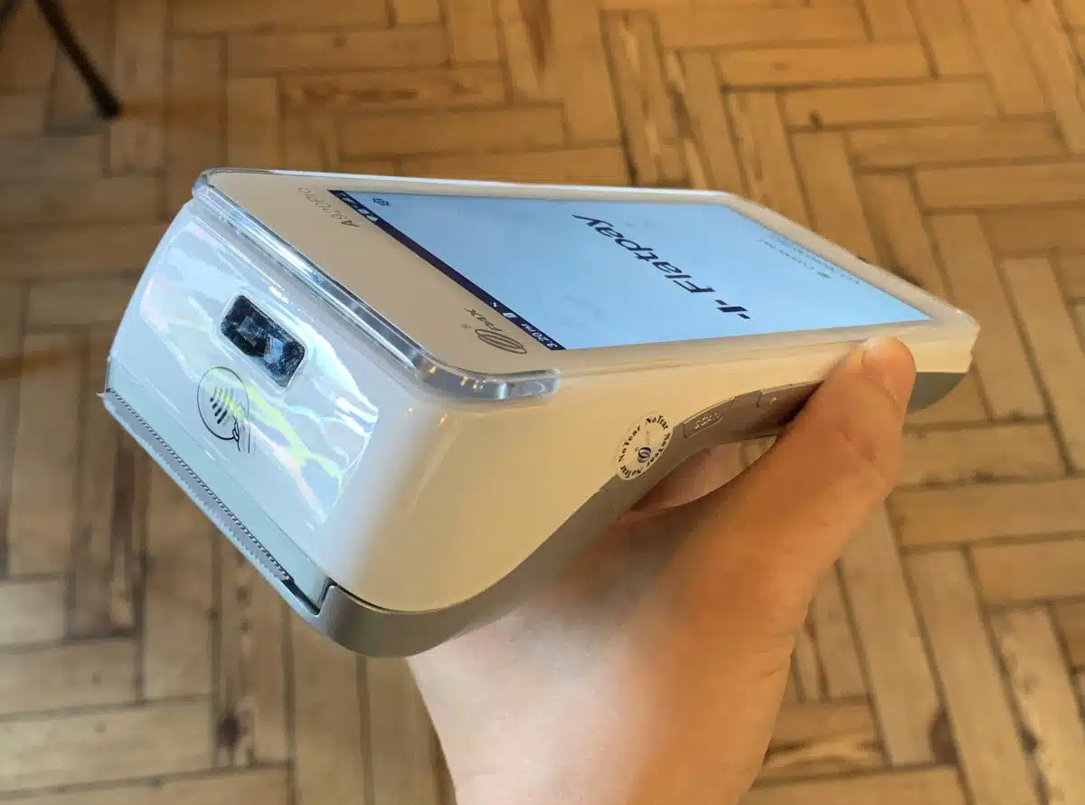 Flatpay’s card machine looks like most others in the UK