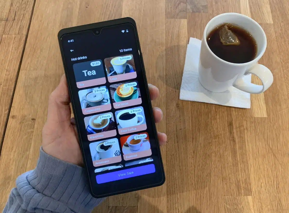 All Zeller Terminals can act as standalone POS systems for a coffee shop Zeller Terminal has a POS menu